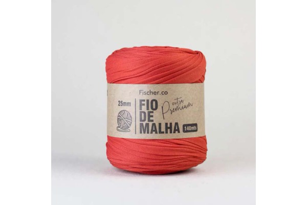 FIO DE MALHA EXTRA PREMIUM FISCHER 25MM VERMELHO