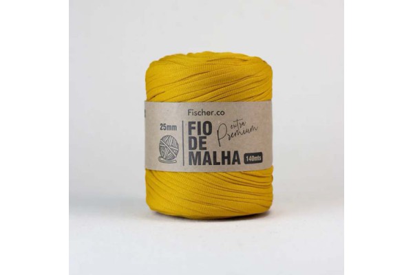 FIO DE MALHA EXTRA PREMIUM FISCHER 25MM MOSTARDA