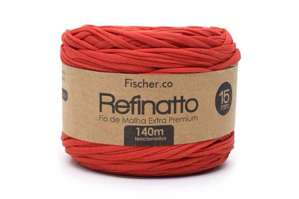 FIO DE MALHA REFINATTO FISCHER 15MM VERMELHO