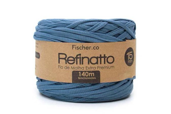 FIO DE MALHA REFINATTO FISCHER 15MM AZUL MAR