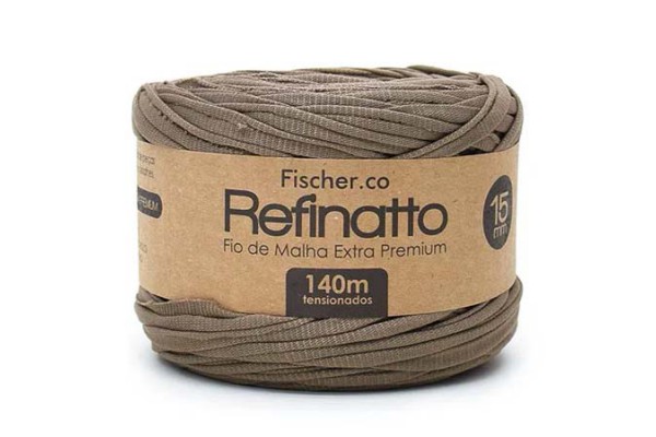 FIO DE MALHA REFINATTO FISCHER 15MM CAPPUCCINO