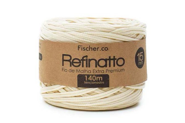 FIO DE MALHA REFINATTO FISCHER 15MM MANTEIGA