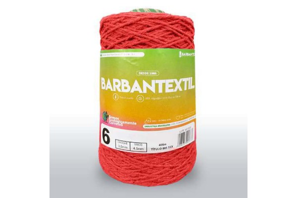 BARBANTEXTIL ARTESANAL 4/6 406M 400G VERMELHO