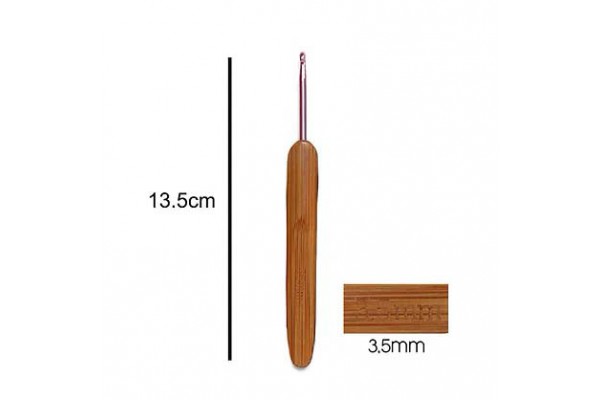 AGULHA DE CROCHE COM BASE DE BAMBU NYBC 3,5MM