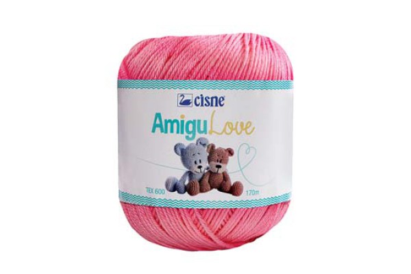 LINHA AMIGULOVE CISNE 170M 100G ROSA MEIGO