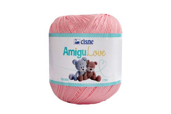 LINHA AMIGULOVE CISNE 170M 100G ROSA CANDY