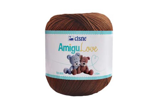 LINHA AMIGULOVE CISNE 170M 100G MARROM