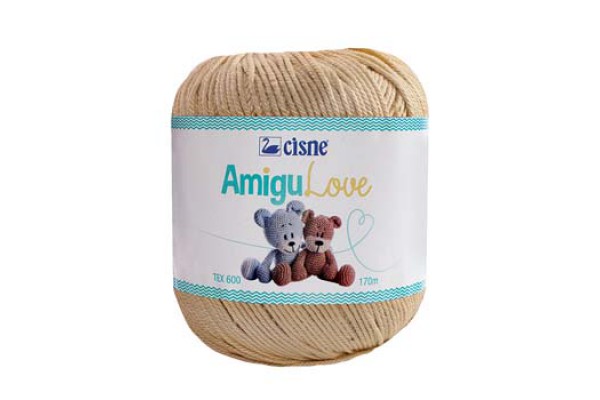 LINHA AMIGULOVE CISNE 170M 100G BEGE SUAVE