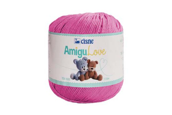 LINHA AMIGULOVE CISNE 170M 100G ROSA CHICLETE