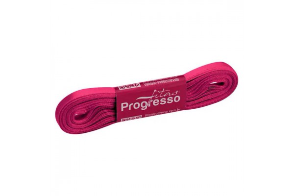 FITA DE CETIM PROGRESSO 7MM COM 10MTS ROSA AMARANTO