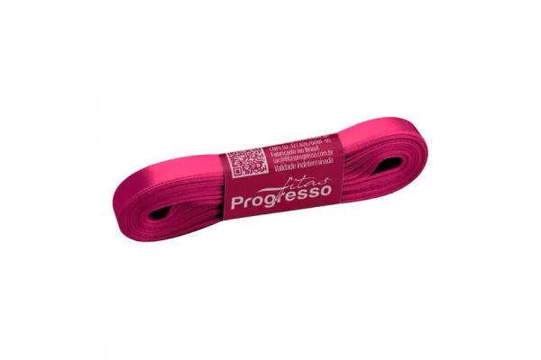 FITA DE CETIM PROGRESSO 10MM COM 10MTS ROSA AMARANTO