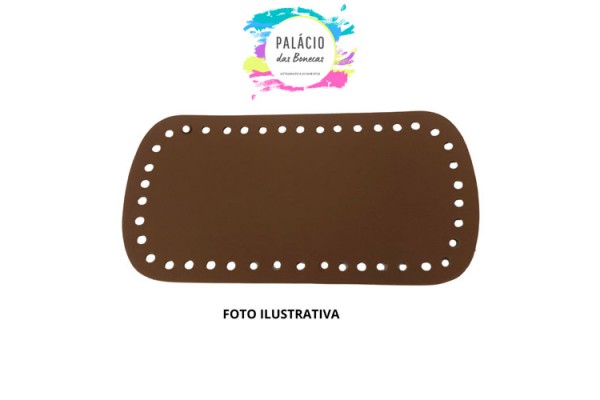 FUNDO PARA BOLSA CROCHE COURO SINTETICO P CARAMELO