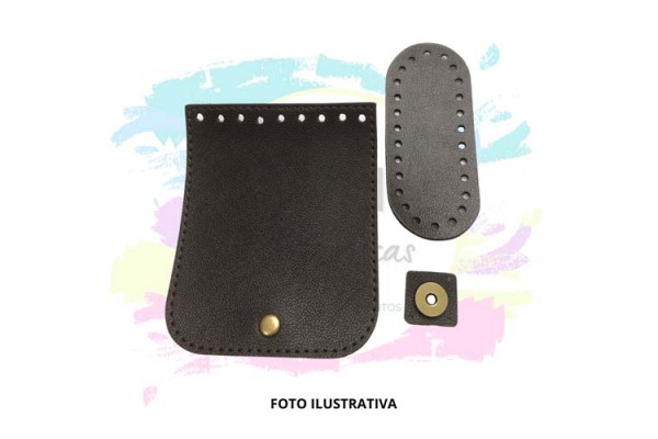 KIT PARA BOLSA MINI COM ABA E FUNDO OURO VELHO CAFE