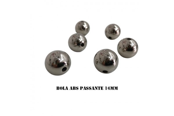 BOLA ABS LISA PASSANTE 16MM COM 10 UNIDADES 