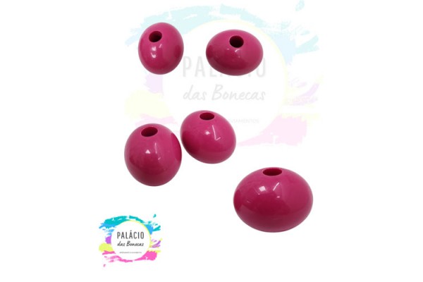 PASSANTE DE RESINA BOLA PINK COM 2 UNIDADES 