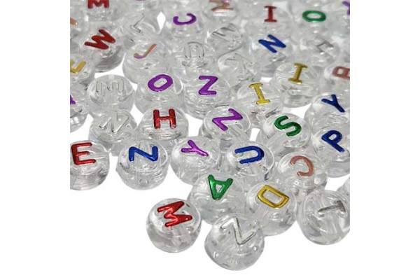 ENTREMEIO LETRAS TRANSPARENTES SORTIDAS 10GR