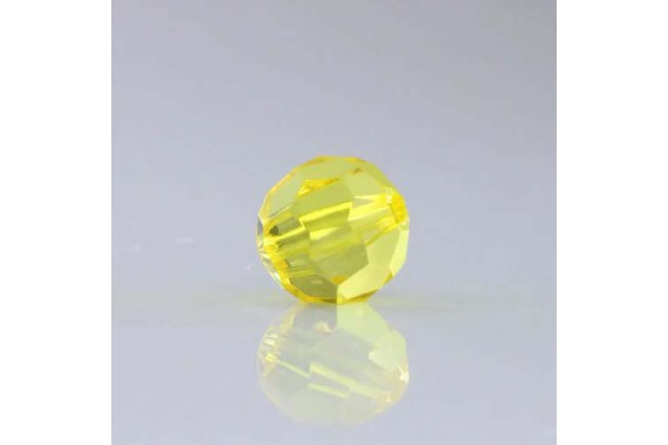 BOLA DE CRISTAL ACRILICO AMARELO 6MM COM 20 GR