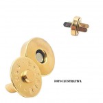 BOTAO MAGNETICO COM GARRA 18MM COM 1PC DOURADO