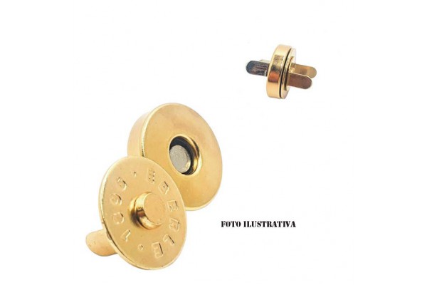 BOTAO MAGNETICO COM GARRA 18MM COM 1PC DOURADO