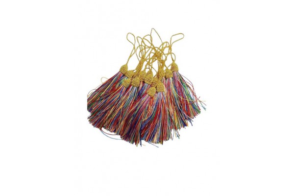 TASSEL DE POLIESTER TULIPA MULTICOLORIDO 10 PECAS