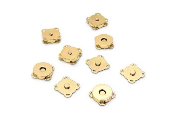 BOTAO MAGNETICO 18MM PARA COSTURA OURO 1 PECA