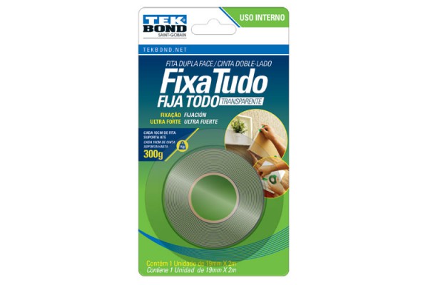 FIXA TUDO DUPLA FACE 19MM X 2M TEK BOND 