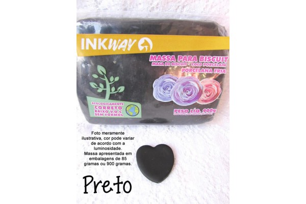 MASSA PARA BISCUIT 900G INKWAY PRETO