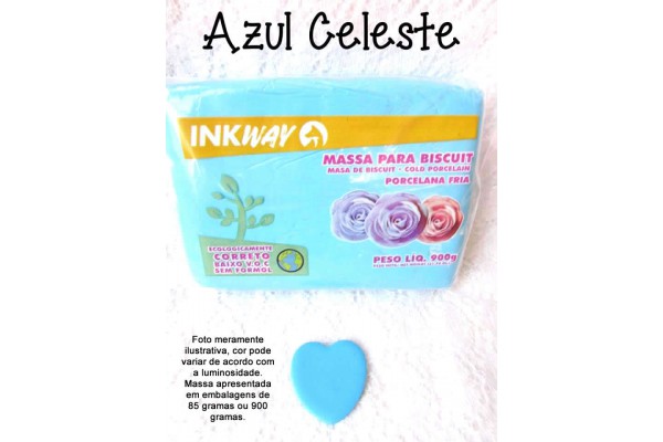 MASSA PARA BISCUIT 900G INKWAY AZUL CELESTE