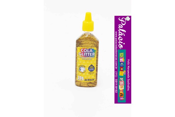 COLA GLITTER 35G ACRILEX OURO 